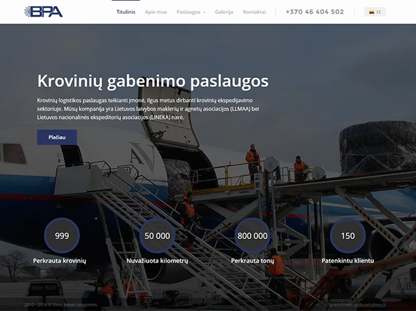 bpa interneto svetainės kūrimas
