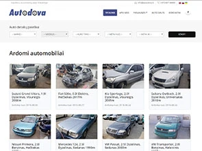 Auto dalys interneto svetainės kūrimas