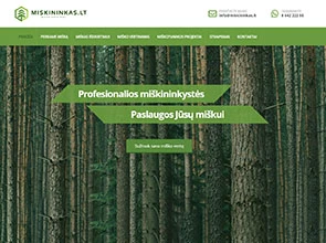 Miškininkas interneto svetainės kūrimas