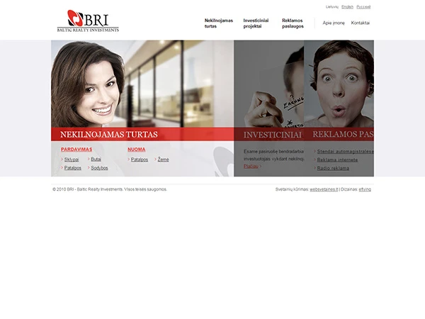 BRI interneto svetainės kūrimas