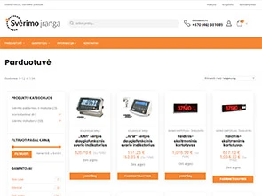 Svėrimo įranga interneto svetainės kūrimas