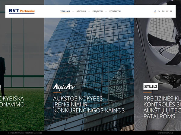 BVT Partneriai interneto svetainės kūrimas