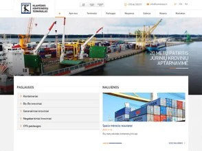 Konteinerių terminalas interneto svetainės kūrimas