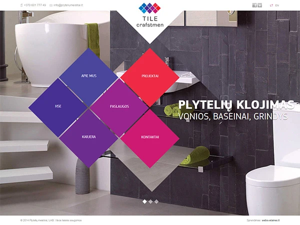 Plytelių meistrai interneto svetainės kūrimas