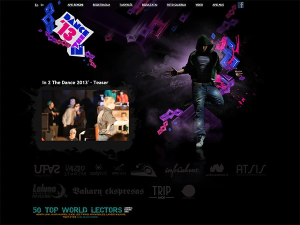 In2thedance interneto svetainės kūrimas